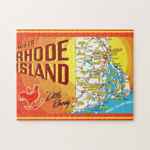 Rhode Island Map 11 x 14 Puzzle