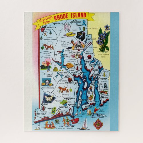 Rhode Island Map 16x20 Jigsaw Puzzle