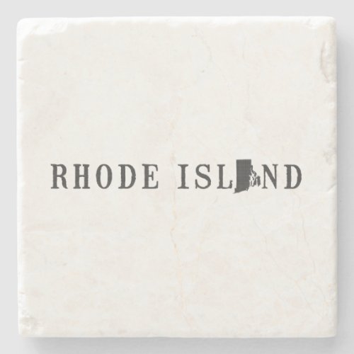 Rhode Island Name State Shaped Letter Word Art Stone Coaster