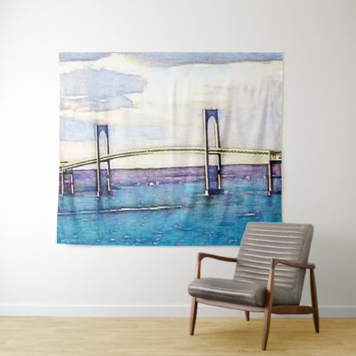 Rhode Island  Newport Bridge tapestry