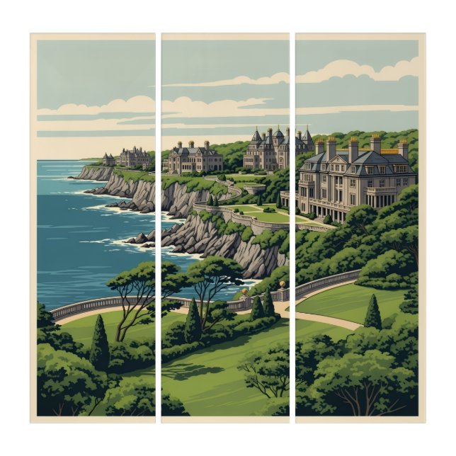 Rhode Island Newport Coast Triptych (Front)