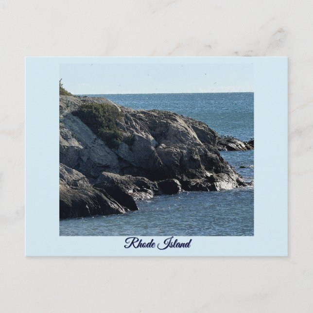 Rhode Island Ocean Cliffside Postcard (Front)