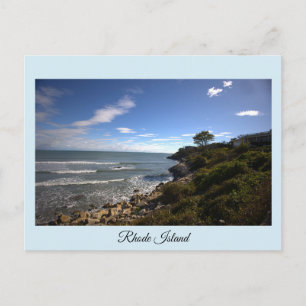 Rhode Island Ocean Cliffside Postcard