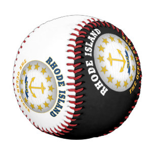 RHODE ISLAND OCEAN STATE STATE FLAG BASEBALL