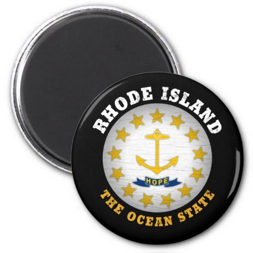 RHODE ISLAND OCEAN STATE STATE FLAG MAGNET