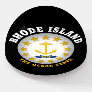 RHODE ISLAND OCEAN STATE STATE FLAG PAPERWEIGHT