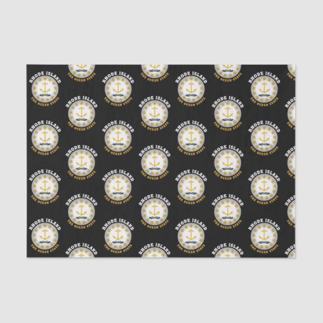 RHODE ISLAND OCEAN STATE STATE FLAG TISSUE PAPER (Front)