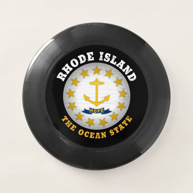 RHODE ISLAND OCEAN STATE STATE FLAG Wham-O FRISBEE (Front)