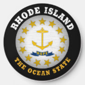 RHODE ISLAND OCEAN STATE STATE FLAG WIRELESS CHARGER (Front)