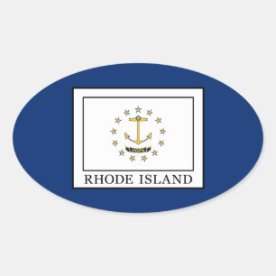 Rhode Island Oval Sticker