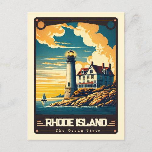 Rhode Island  Patriotic Spirit Vintage Postcard