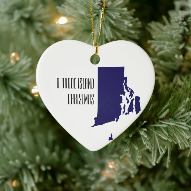 Rhode Island Personalized Christmas ornament (Tree)