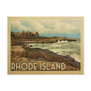 Rhode Island Postcard Coast Vintage Travel
