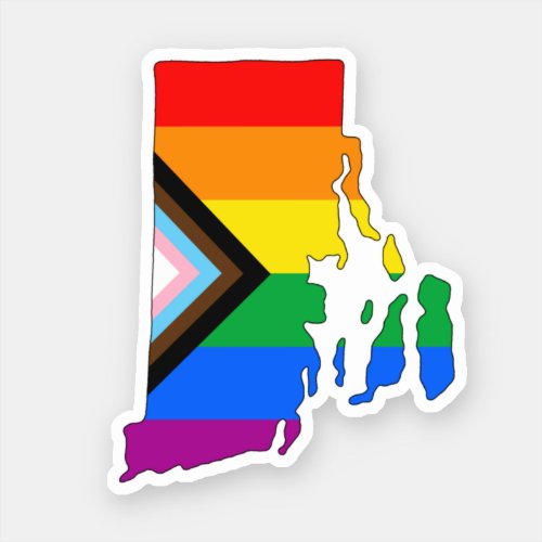 Rhode Island Progress Pride Sticker