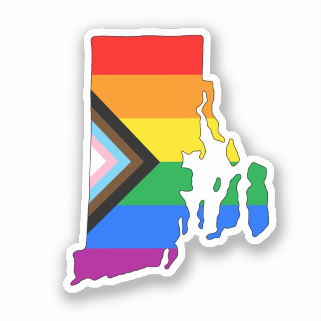 Rhode Island Progress Pride Sticker (Front)