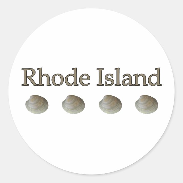 Rhode Island (quahog clams) Classic Round Sticker (Front)