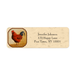 Rhode Island Red Chicken Beige Label