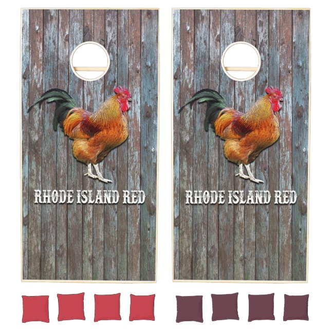 Rhode Island Red Chicken Cornhole Set (Set)