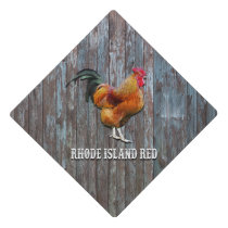 Rhode Island Red Chicken Graduation Cap Topper