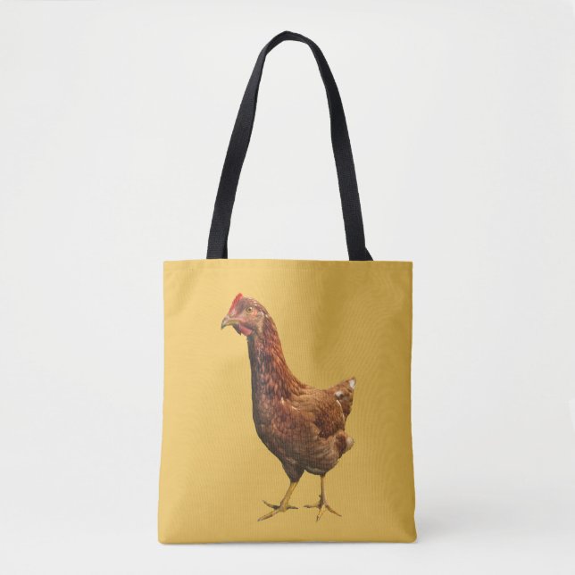 Rhode Island Red Hen Bird Animal Tote Bag (Front)