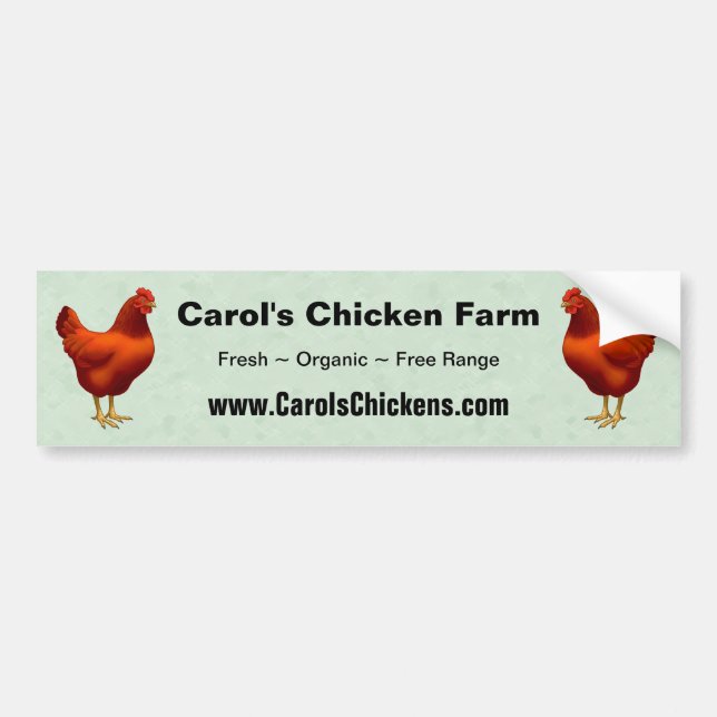 Rhode Island Red Hen Bumper Sticker (Front)