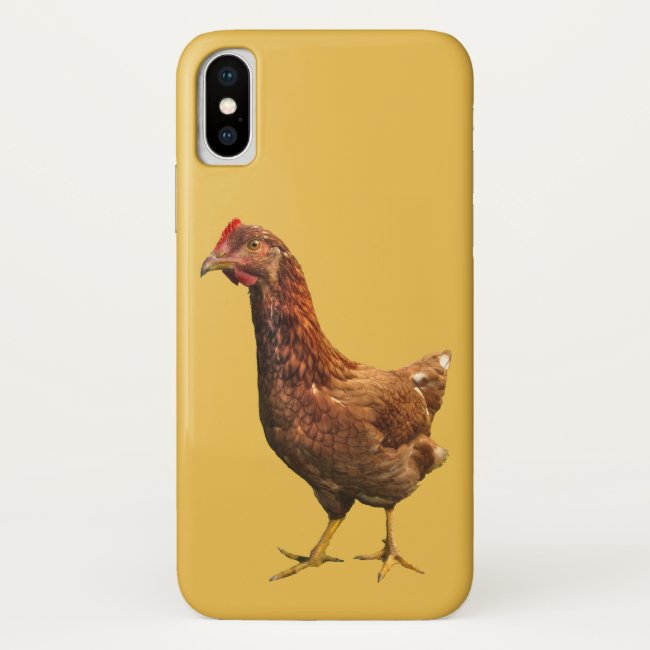 Rhode Island Red Hen Chicken Bird iPhone X Case