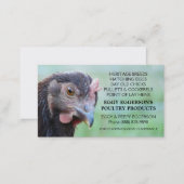 Rhode Island Red Hen Chicken Egg Farmer Business Card (Front/Back)