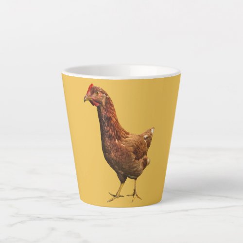 Rhode Island Red Hen Chicken Latte Mug