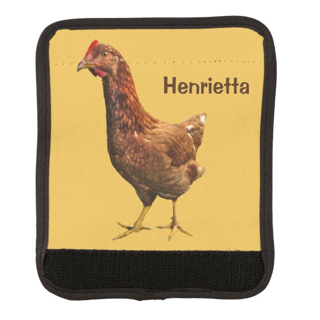 Rhode Island Red Hen Chicken Luggage Handle Wrap (Front)