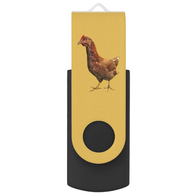 Rhode Island Red Hen Chicken USB Flash Drive (Front Vertical)