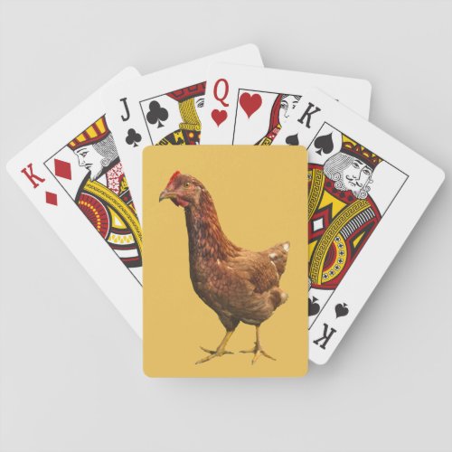 Rhode Island Red Hen Playing Cards