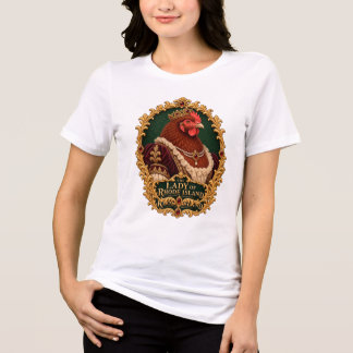 Rhode Island Red Lady Vintage Chicken Portrait Tri-Blend Shirt
