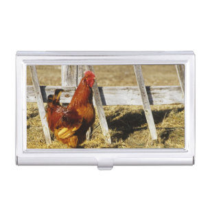 Rhode Island Red Rooster Business Card Holder