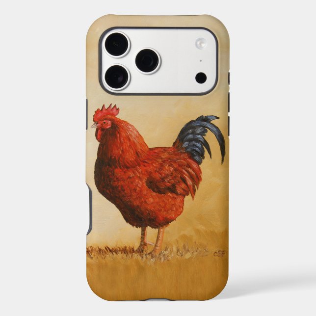 Rhode Island Red Rooster Chicken Iphone Case (Back)