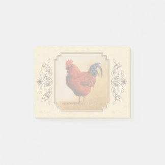 Rhode Island Red Rooster Yellow Background Post-it Notes