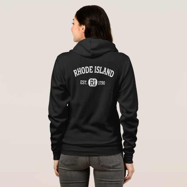 Rhode Island Retro Vintage Rhode Island  Hoodie (Back Full)