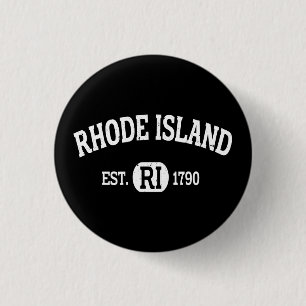 Rhode Island Retro Vintage Rhode Island Ri Button