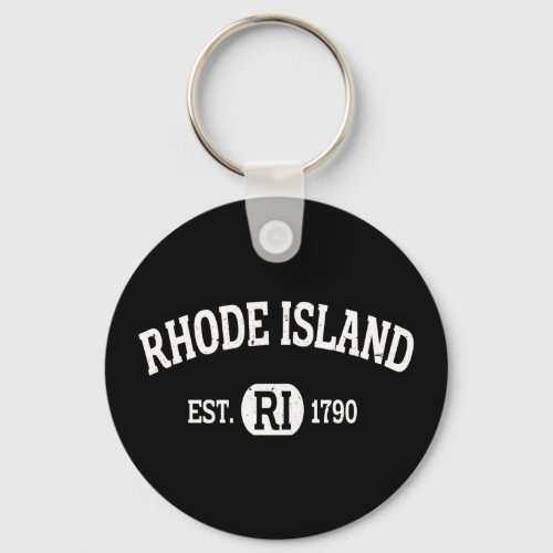 Rhode Island Retro Vintage Rhode Island Ri  Keychain