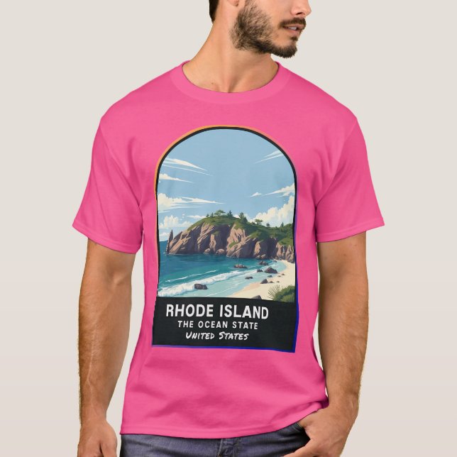 Rhode Island (Ri) State Of The United States Of Am T-Shirt (Front)