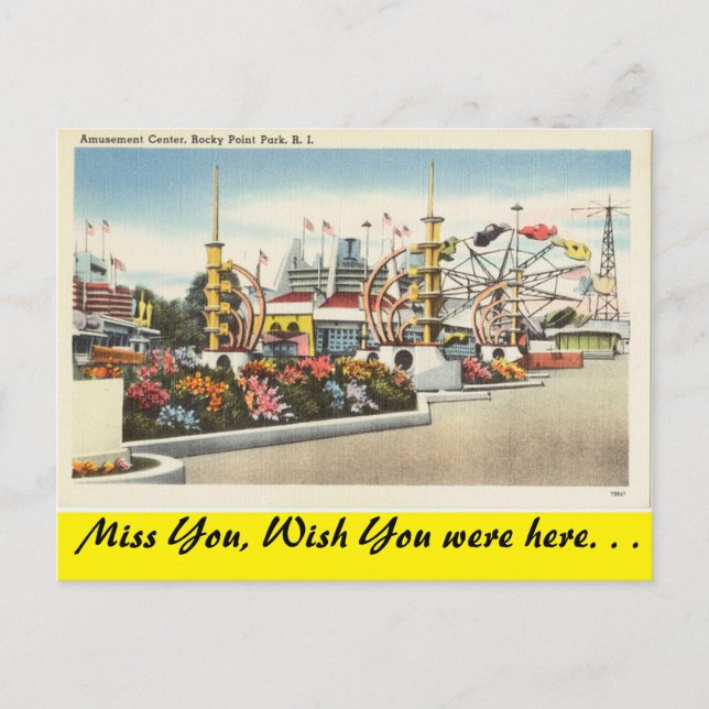 Rhode Island, Rocky Point Park Postcard (Front)