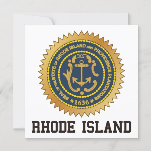 Rhode Island Seal Invitation