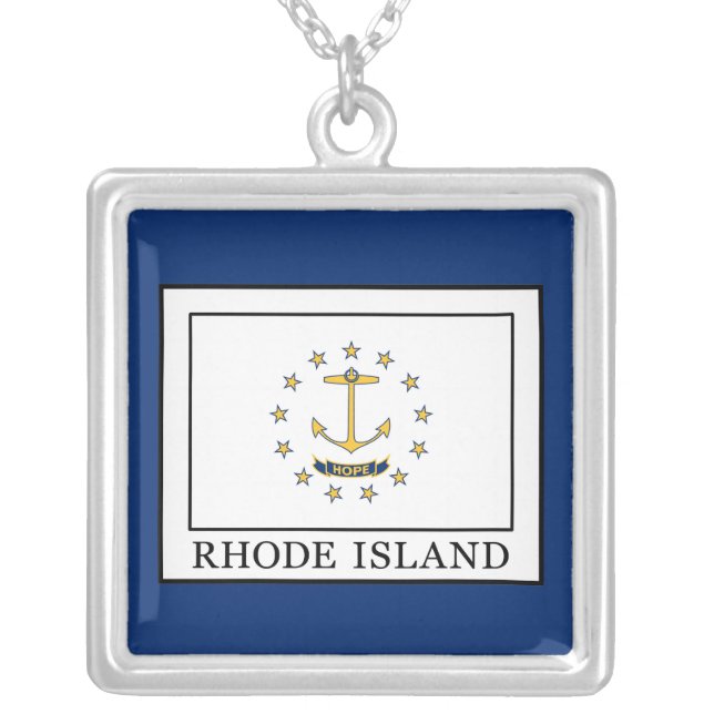 Rhode Island Silver Plated Necklace (Front)