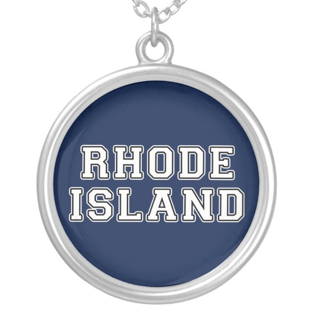 Rhode Island Silver Plated Necklace (Front)