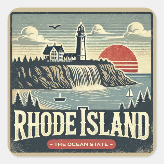 Ri Square Icon Rhode Island Square Sticker | Zazzle