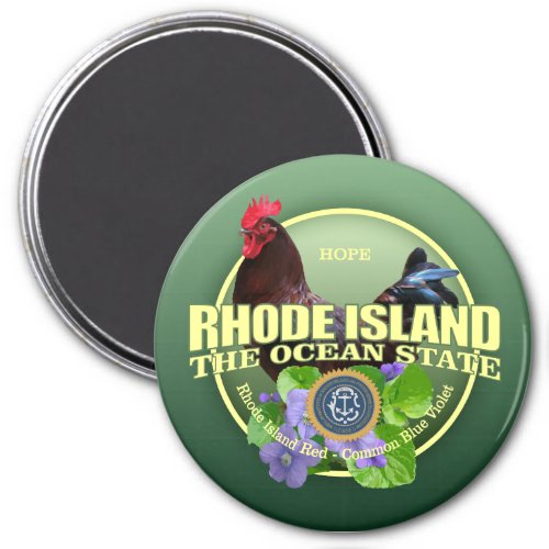 Rhode Island State Bird  Flower Magnet