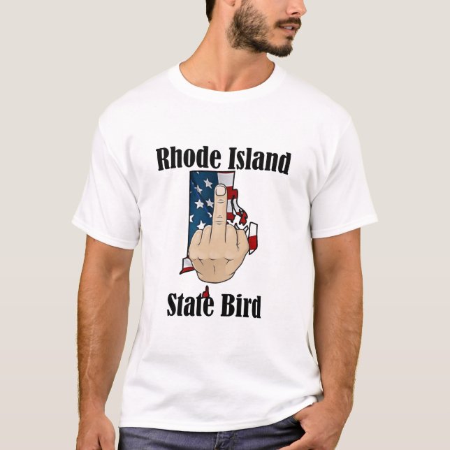 Rhode Island state bird t-shirt middle finger (Front)