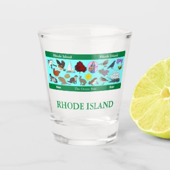Rhode Island State Commemorative Shot Glass by TravelingMandalas at Zazzle
