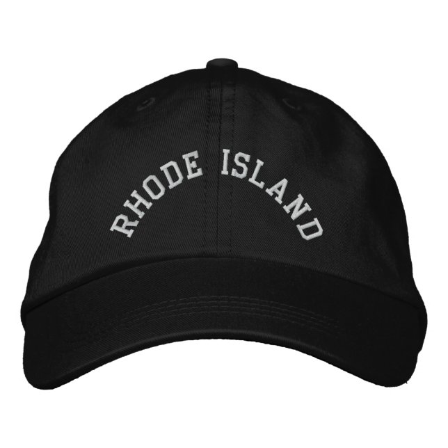 Rhode Island State Embroidered Embroidered Baseball Hat (Front)