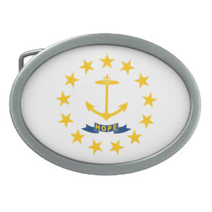 RHODE ISLAND STATE FLAG BELT BUCKLE
