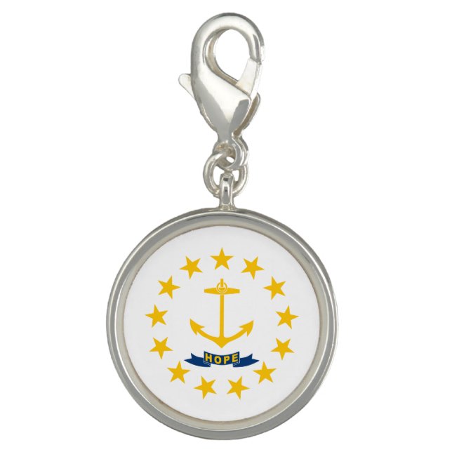 Rhode Island State Flag Charm (Front)